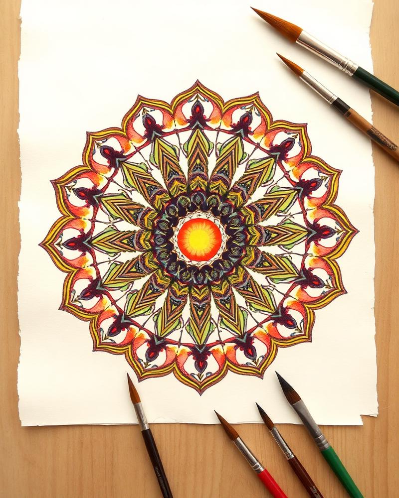 Mandala pintado a mano