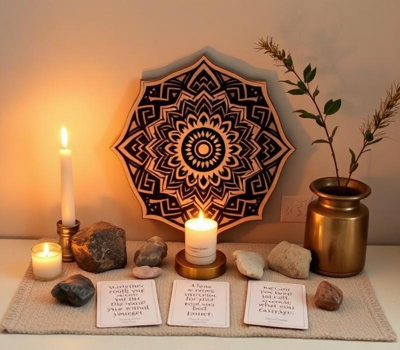 Altar personalizado con afirmaciones